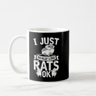 Taza De Café Rat Lover Rodent Mascota animal gracioso rata