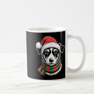 Taza De Café Rat Terrier Dog Xmas Santa Hat Scarf Navidades Cos