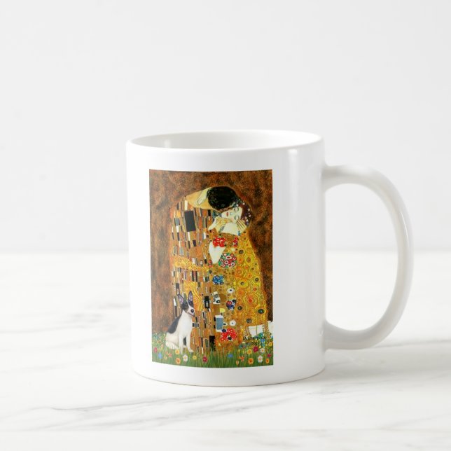 Taza De Café Rat Terrier - El beso (Derecha)