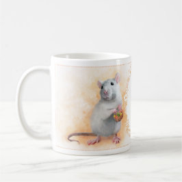 Taza De Café Rata con las flores