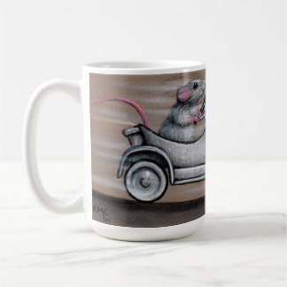Taza De Café ¡Rata linda en terraplén del coche 'er para