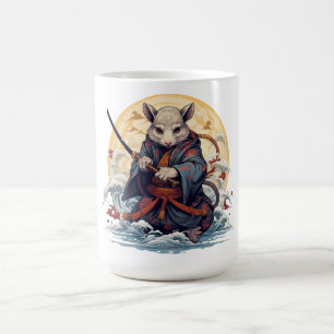 Taza De Café Rata Samurái