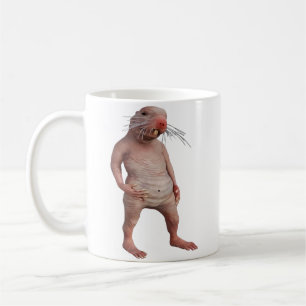 Taza De Café Rata topo desnuda divertida - Perfecta para amante