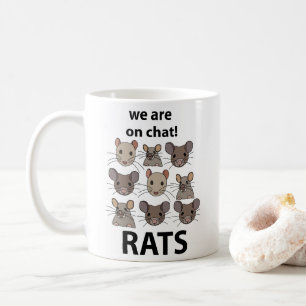 Taza De Café Ratas Animal Estamos En Charla Ratas Divertidas