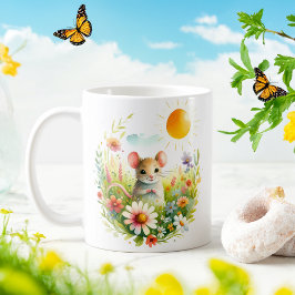 Taza De Café Ratón acuarela de primavera - Mug infantil