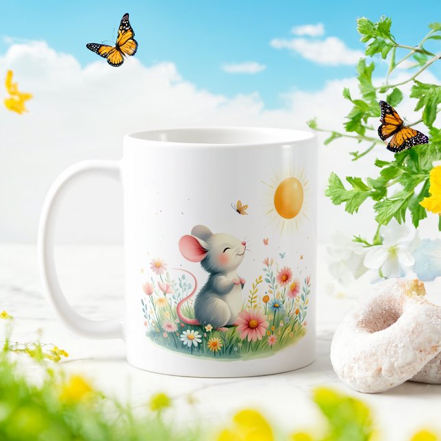 Taza De Café Ratón acuarela de primavera - Mug infantil (Subido por el creador)