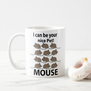Taza De Café Raton Animal Rata Puedo Ser Tu Bonito Ratón Mascot