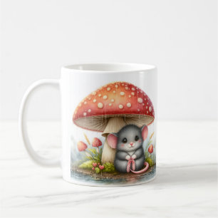Taza De Café Ratón bebé bajo paraguas musculares