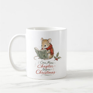 Taza De Café Ratón de Navidad leyendo historias