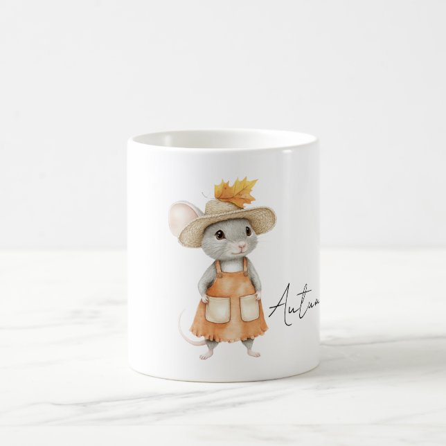 Taza De Café Ratón de Otoño Naranja (Centro)