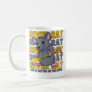 Taza De Café Raton De Río Ratón Roedor La Vida Es Mejor En El R