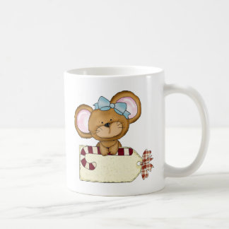 Taza De Café Ratón del chica del navidad