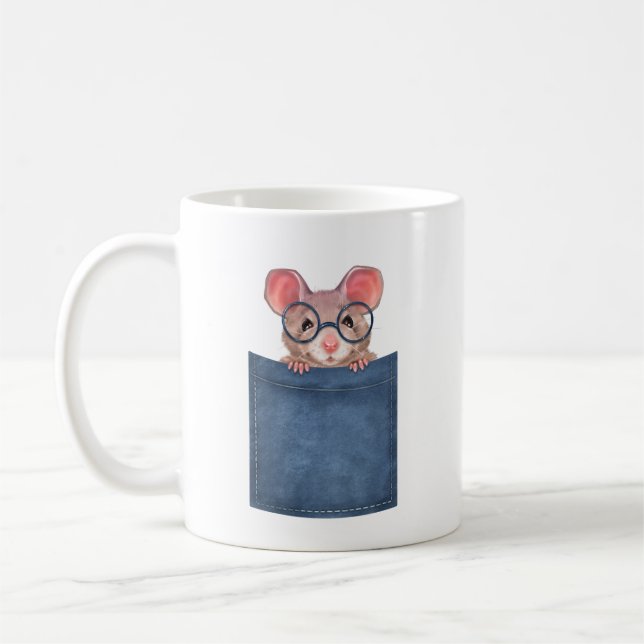 Taza De Café Ratón en el bolsillo (Izquierda)