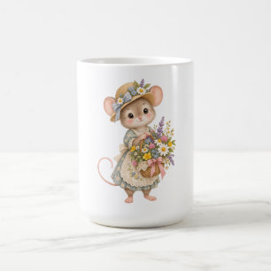 Taza De Café Ratón encantador del bosque – Ilustración de jardí