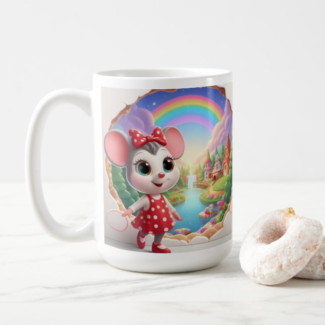 Taza De Café Ratón Fairytale Encantador (Con donut)