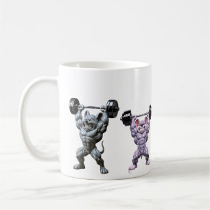 Taza De Café Ratón Fisicoculturista Personaje de Gimnasio Muscu
