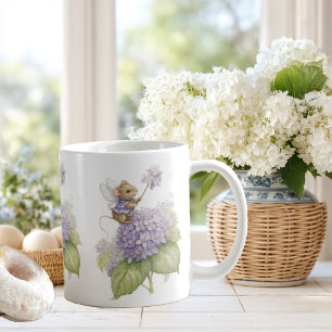 Taza De Café ratón lindo con alas de mariposa
