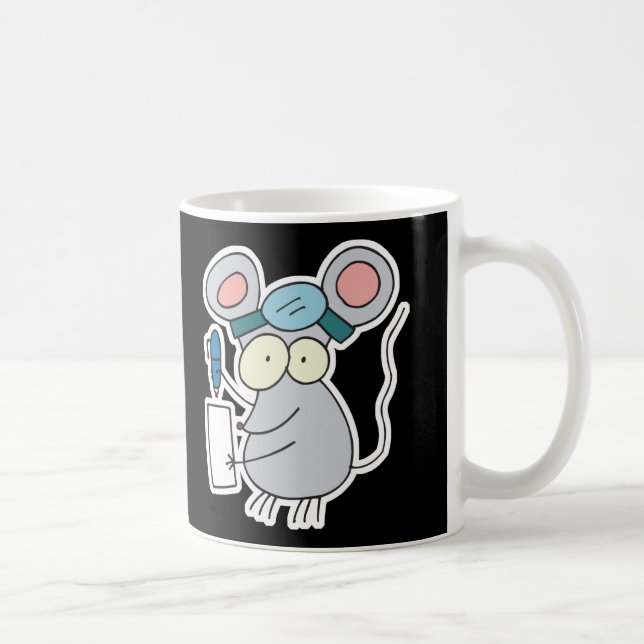Taza De Café ratón médica divertido (Derecha)