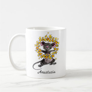 Taza De Café Ratón Personalizado Feliz Navidad Star
