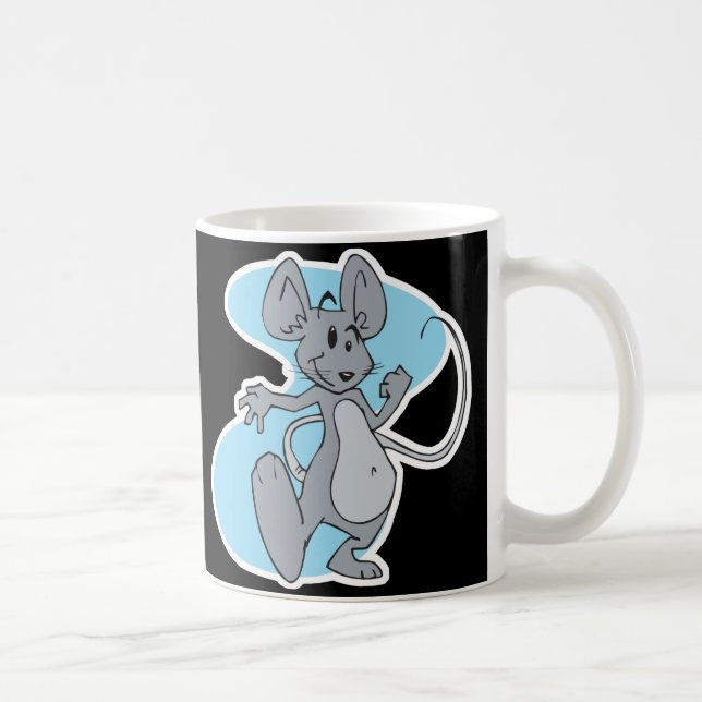 Taza De Café ratón personalizado lindo tonto (Derecha)