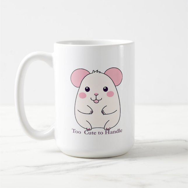 Taza De Café Ratón Regordete Adorable (Izquierda)