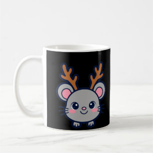 Taza De Café Ratón Reno Navidad