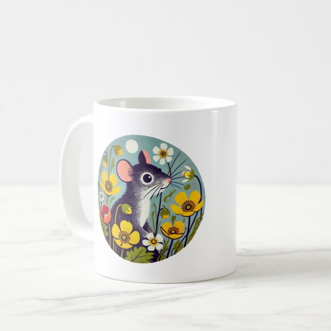 Taza De Café Ratón retro (Anverso izquierdo)
