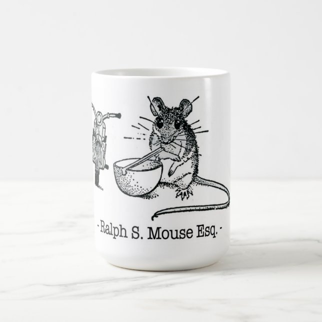 Taza De Café Ratón y motocicleta (Centro)