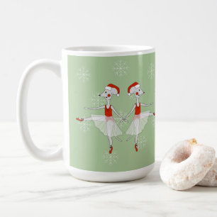 Taza De Café Ratones Bailarines Copos de Nieve de Navidad