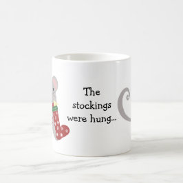 Taza De Café Ratones de Navidad con calcetines