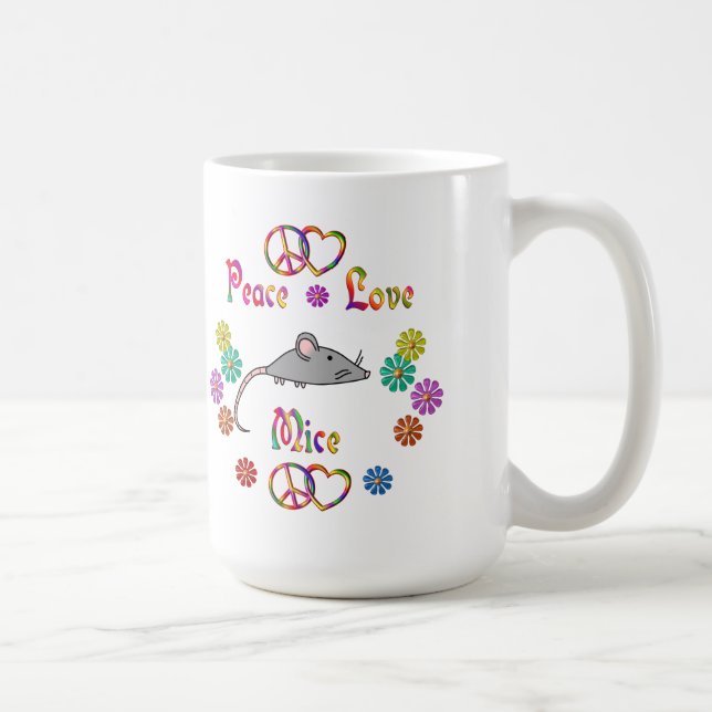 TAZA DE CAFÉ RATONES DEL AMOR DE LA PAZ (Derecha)