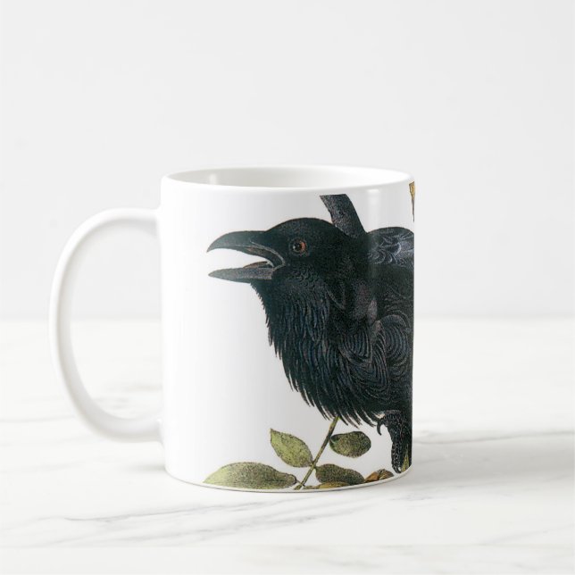 Taza De Café Raven común de Audubon (Izquierda)