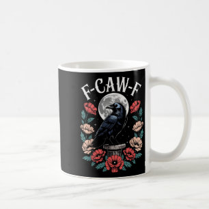 Taza De Café Raven Crow F-craw-f Halloween Bird Fcawf Gótico Sp