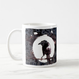 Taza De Café Raven Moon (frontal y posterior)