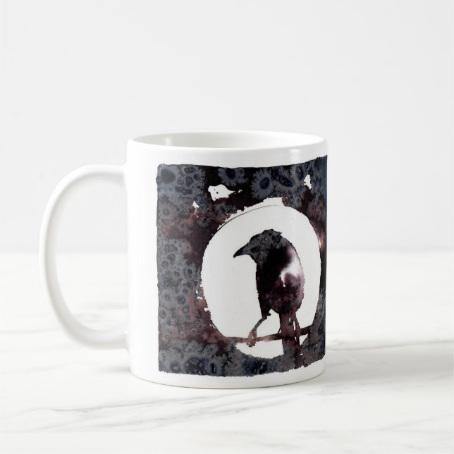 Taza De Café Raven Moon (sólo delante) (Izquierda)