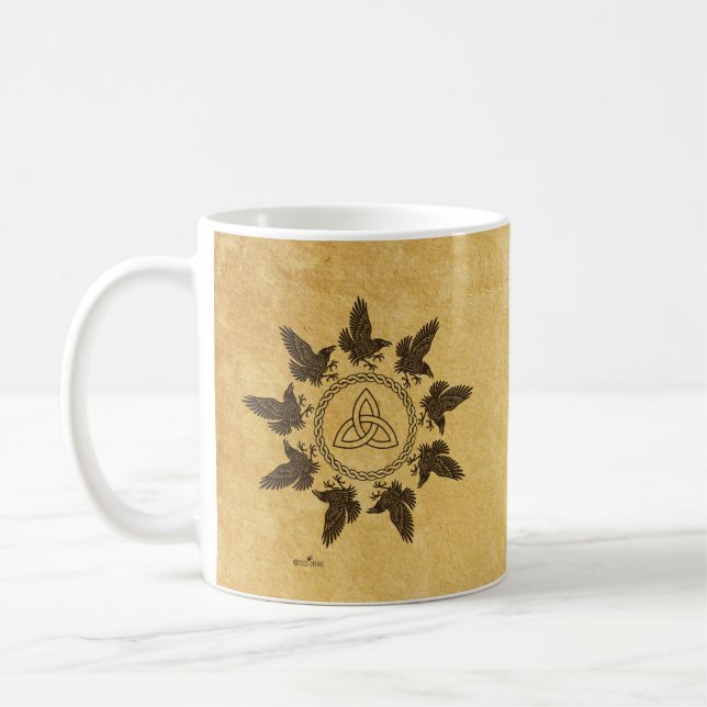 Taza De Café Ravens Circle Dance (Izquierda)