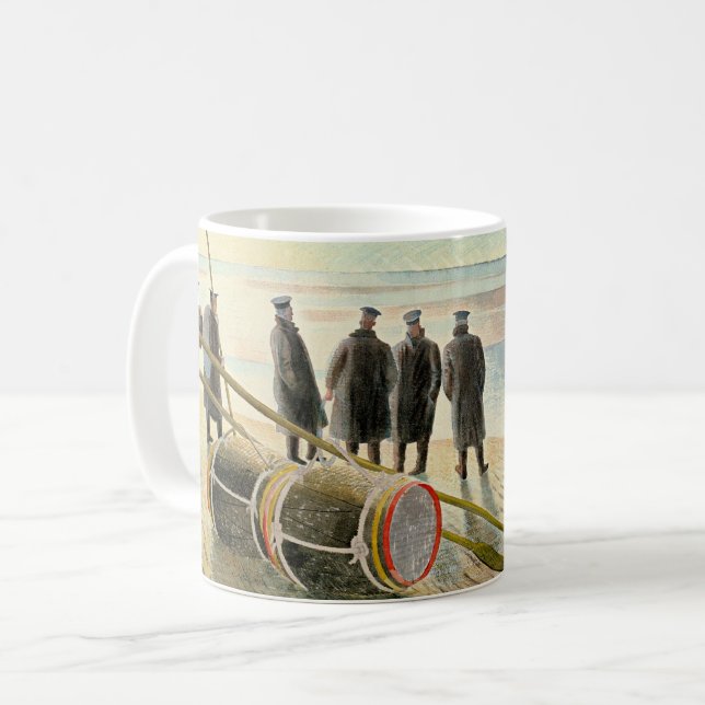 Taza De Café Ravilious - Dangerous Work at Low Tide, (Anverso izquierdo)