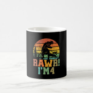 Taza De Café Rawr Im 4 Dinosaur T Rex 4 Años