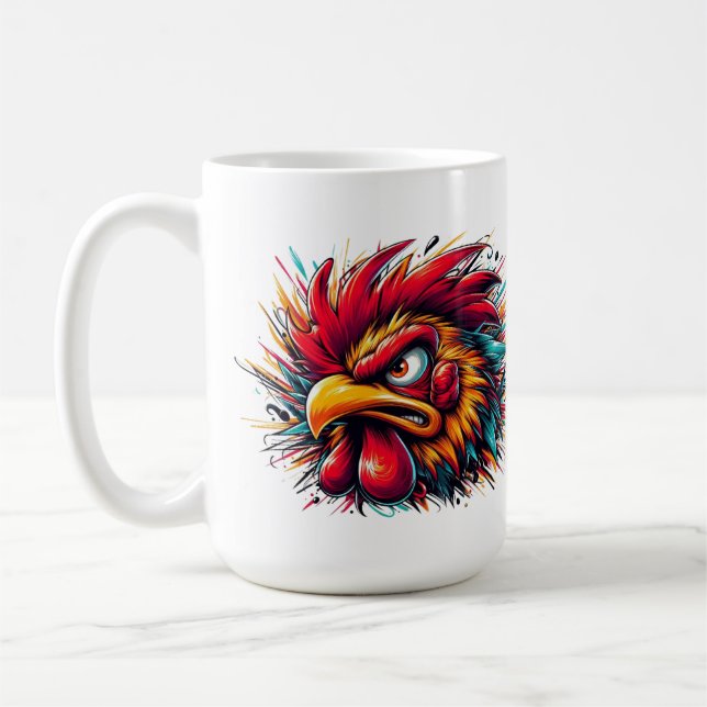 Taza De Café Ray the Fierce Rooster Mug (Izquierda)