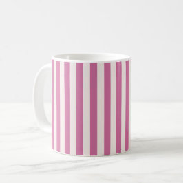 Taza De Café raya rosa muñeca | rayas rosas
