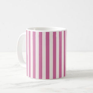 Taza De Café raya rosa muñeca   rayas rosas
