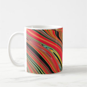 Taza De Café Rayado geométrico colorido