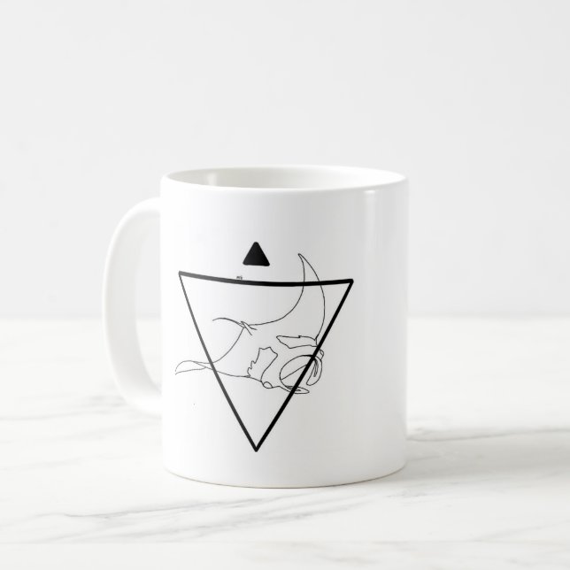 Taza De Café Rayado Manta Ray Mug (Anverso izquierdo)
