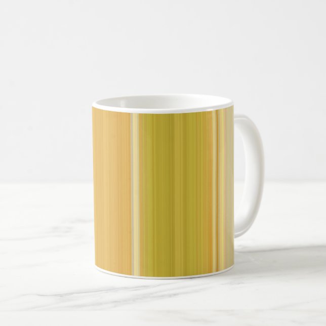 Taza De Café Rayas Amarillas Soleadas (Anverso derecho)