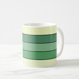 Taza De Café Rayas Amarillas Verdes De Invierno Sobre Papel Acu
