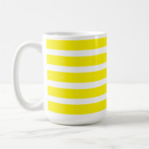 Taza De Café Rayas amarillas y blancas