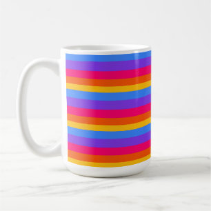 Taza De Café Rayas arcoiris