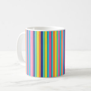 Taza De Café Rayas arcoiris pasteles