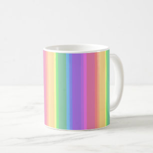 Taza De Café Rayas arcoiris pastorales