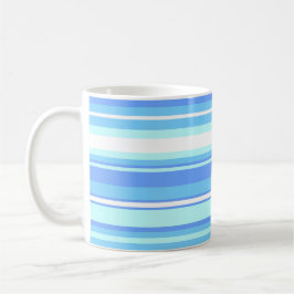 Taza De Café Rayas azul cielo